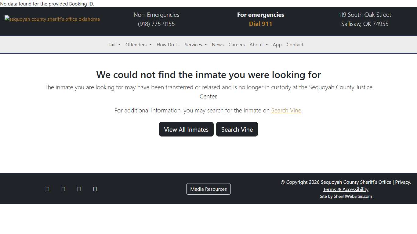 <br /> <b>Warning</b>: Undefined variable $FName in <b>/home/scsok/public_html/inmate.php</b> on line <b>21</b><br /> <br /> <b>Deprecated</b>: htmlspecialchars(): Passing null to parameter #1 ($string) of type string is deprecated in <b>/home/scsok/public_html/inmate.php</b> on line <b>21</b><br /> <br /> <b>Warning</b>: Undefined variable $LName in <b>/home/scsok/public_html/inmate.php</b> on line <b>21</b><br /> <br /> <b>Deprecated</b>: htmlspecialchars(): Passing null to parameter #1 ($stri